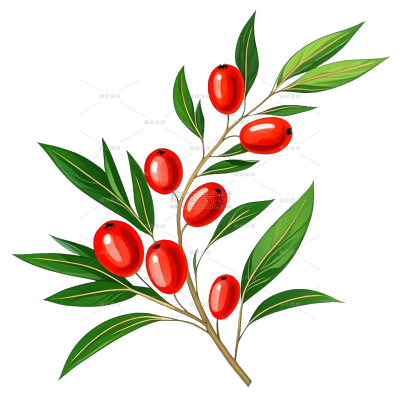 植物系列插画风枸杞元素（td）