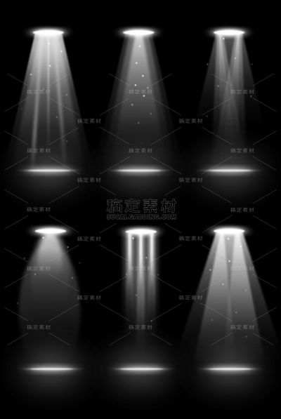 特效通用白色放射光束元素素材