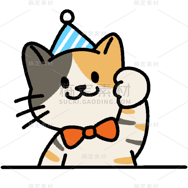 常规通用插画宠物猫元素动物贴纸