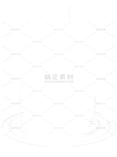 科技风系列简约白色光圈元素贴纸