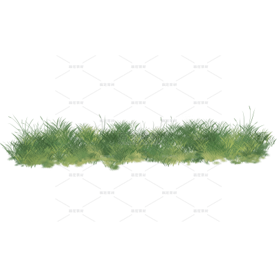 风光系列水彩插画风草丛元素