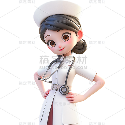 人物系列3D皮克斯护士女贴纸