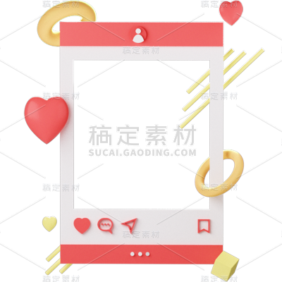 通用边框立体相框ins界面框贴纸元素素材