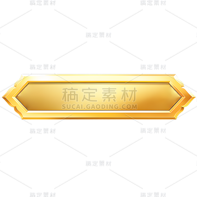 矢量金色按钮免抠元素