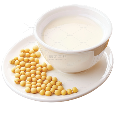 饮品系列黄豆豆浆飞溅贴纸