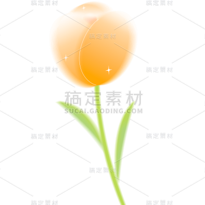 植物通用弥散风郁金香花朵元素素材