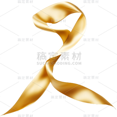 通用时尚感金色丝带彩带飘带包装装饰元素贴纸