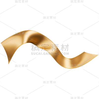 通用金色丝带彩带蝴蝶结装饰元素