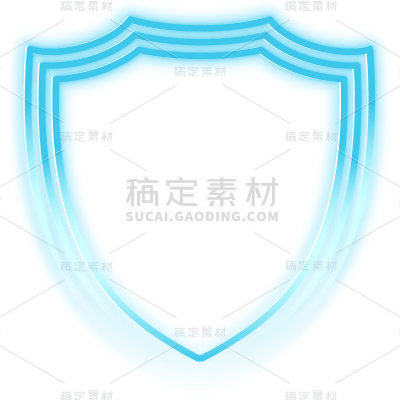 图标系列-通用-手绘盾牌带光效贴纸