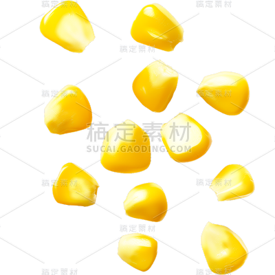 果蔬通用写实玉米粒贴纸 