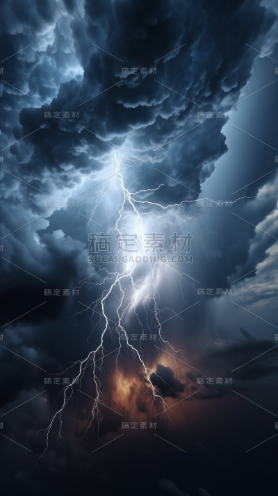 天空闪电雷电天气
