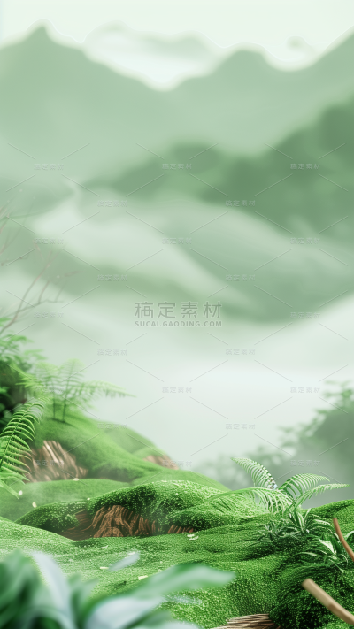 春天背景绿色背景春天场景