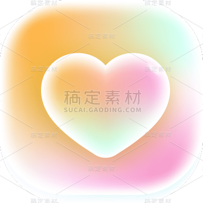 图标系列发光社交点赞图标贴纸