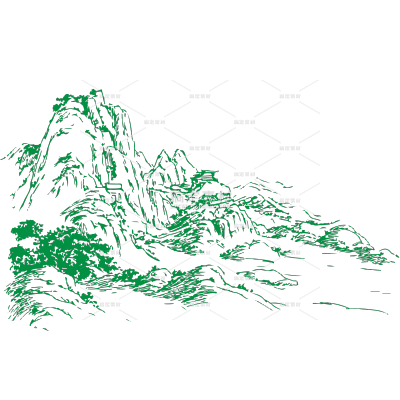 植物系列茶叶包装茶山线描元素