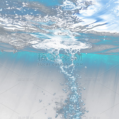 蓝色水面水花