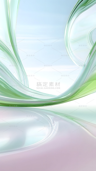 背景系列绸缎清透流动感背景