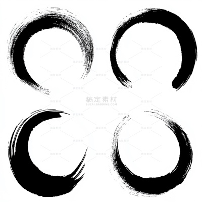 常规内容-中国风系列黑色简约水墨墨迹笔画
