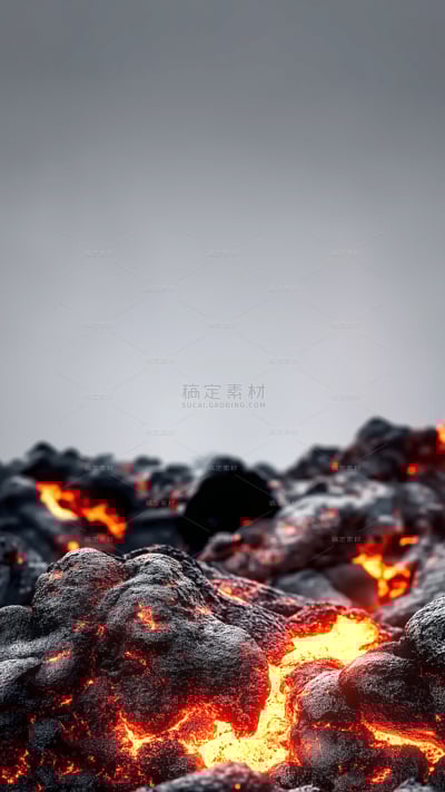 风光系列写实发光岩石展台背景
