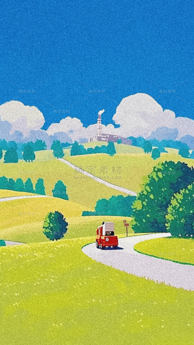 大暑通用肌理插画夏日图片素材