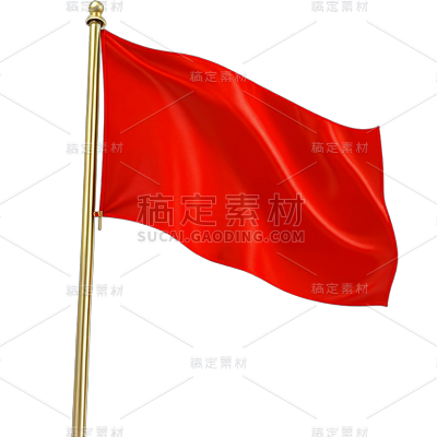 装饰通用3D红色旗帜元素素材