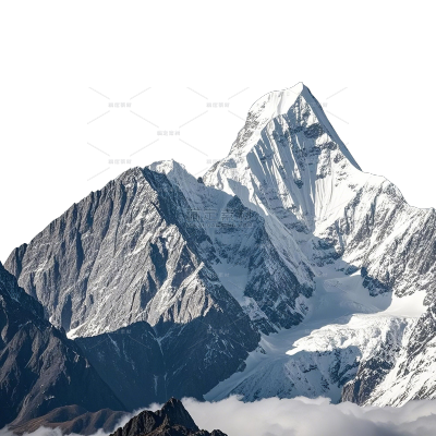 风光系列实景雪山山脉元素