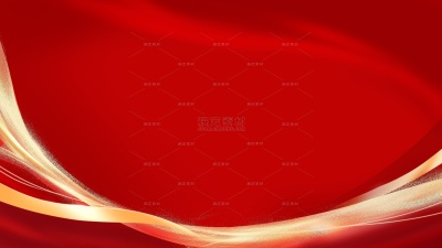 背景系列党政风红金绸缎线条光点背景