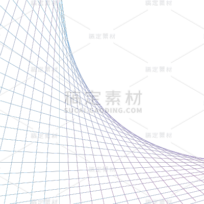 科技风通用科技线条曲面网格元素素材