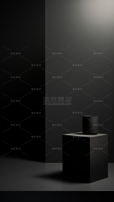 3D三维立体空间黑色背景