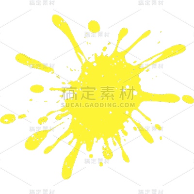 通用-纯色滴溅型涂鸦贴纸几何系列