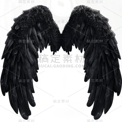 装饰通用实景恶魔翅膀元素素材