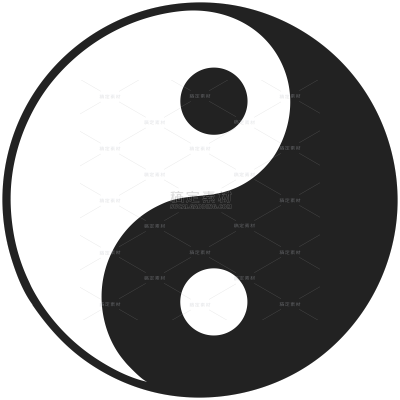 中国风系列黑白八卦阴阳贴纸（td）