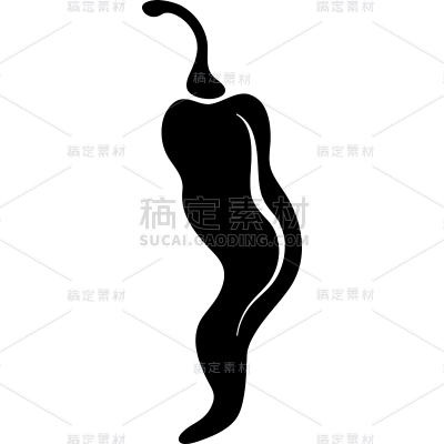 果蔬系列-通用-插画矢量风辣椒图标系列贴纸