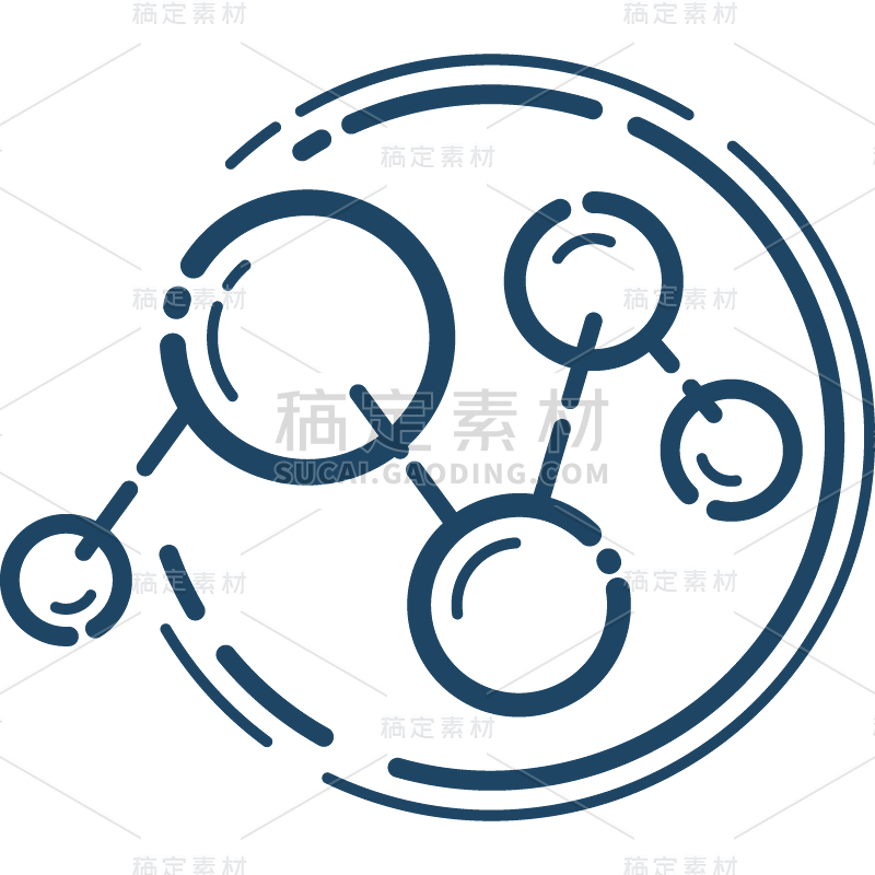 常规通用分子结构图标元素素材
