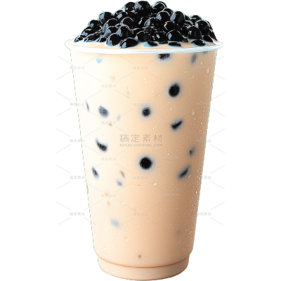 饮品系列写实大杯珍珠奶茶