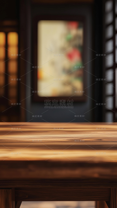 家居系列-通用-写实传统木桌背景图片
