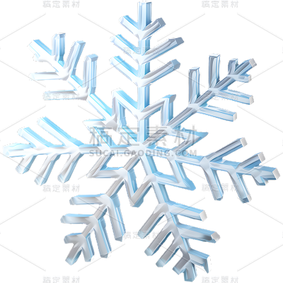 冬季冬天通用3D立体雪花元素贴纸