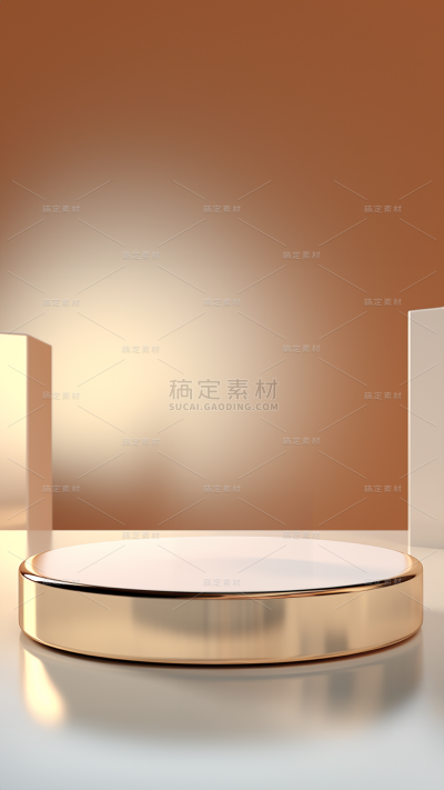 3D立体三维空间金色背景