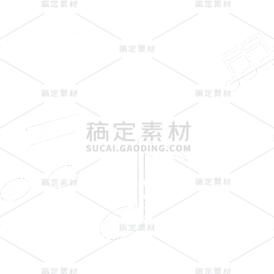 装饰系列-通用透明音符泡泡元素装饰图案素材