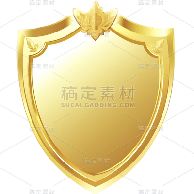 图标系列金色3D盾牌