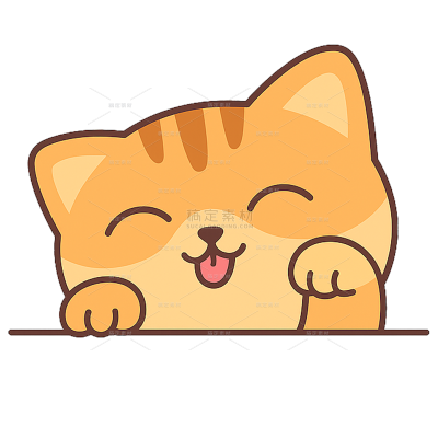 动物系列卡通小猫插画元素（td）