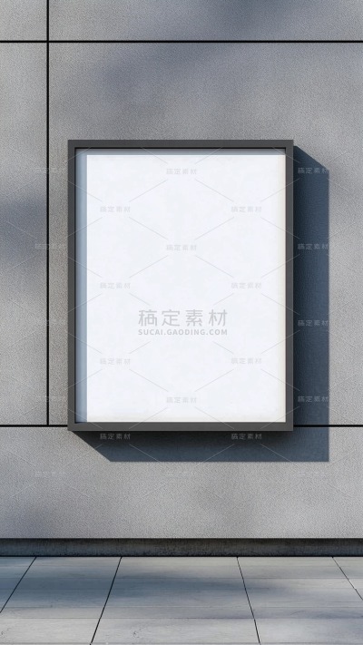 样机系列写实墙面广告灯牌样机