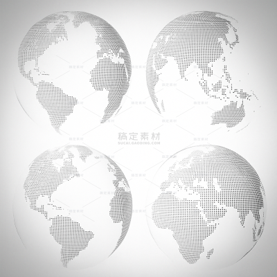 常规内容-科技风黑色线条地球元素组合