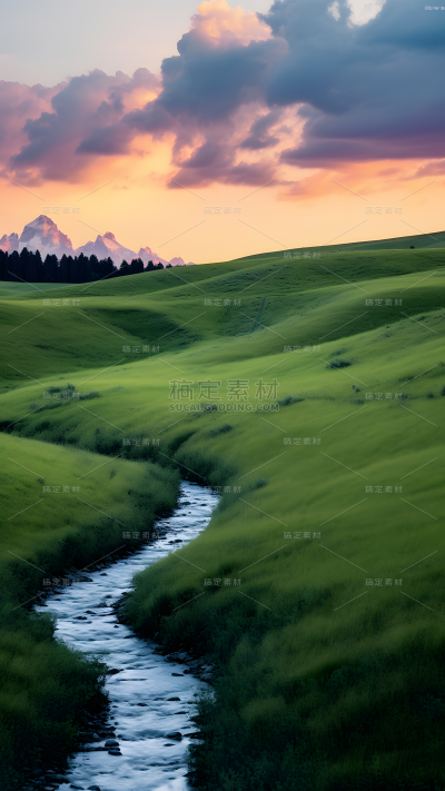 通用唯美自然山川湖水风景背景