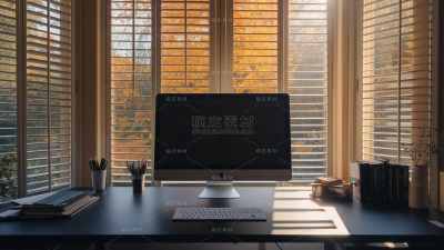 建筑系列通用办公桌面计算机图片