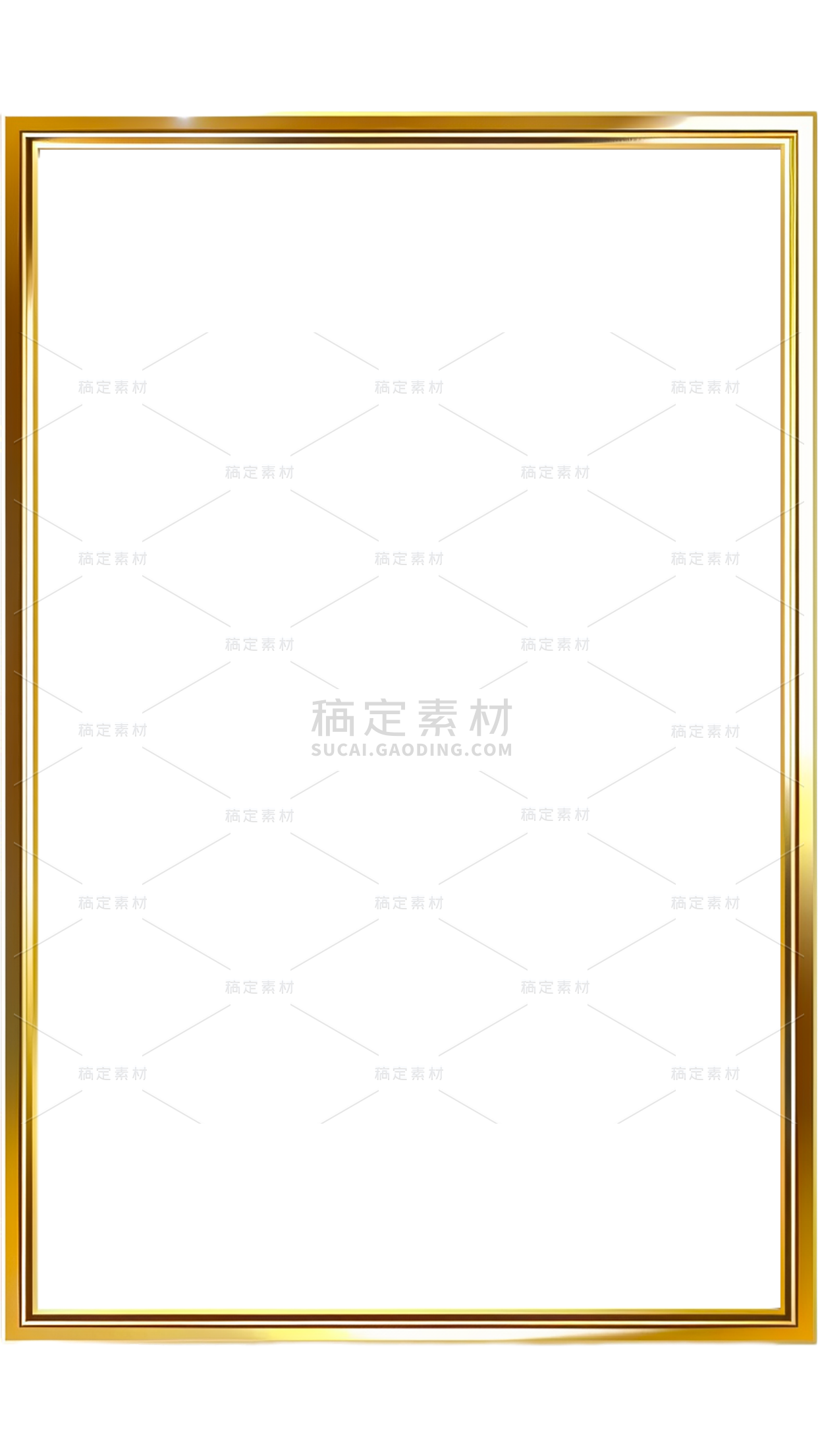 边框系列金属相框证书通用元素素材