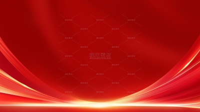 背景系列党政风红金绸缎线条光点背景