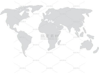 常规通用平面世界地图元素贴纸
