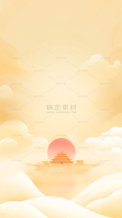 背景系列黄色古风纹理背景图