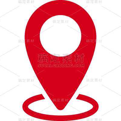 常规系列红色/黑色矢量定位图标通用元素素材