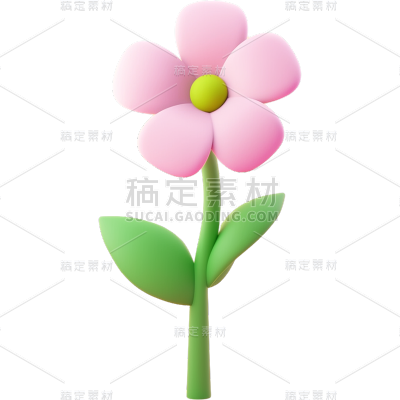 通用软3D立体彩色花朵花卉元素贴纸